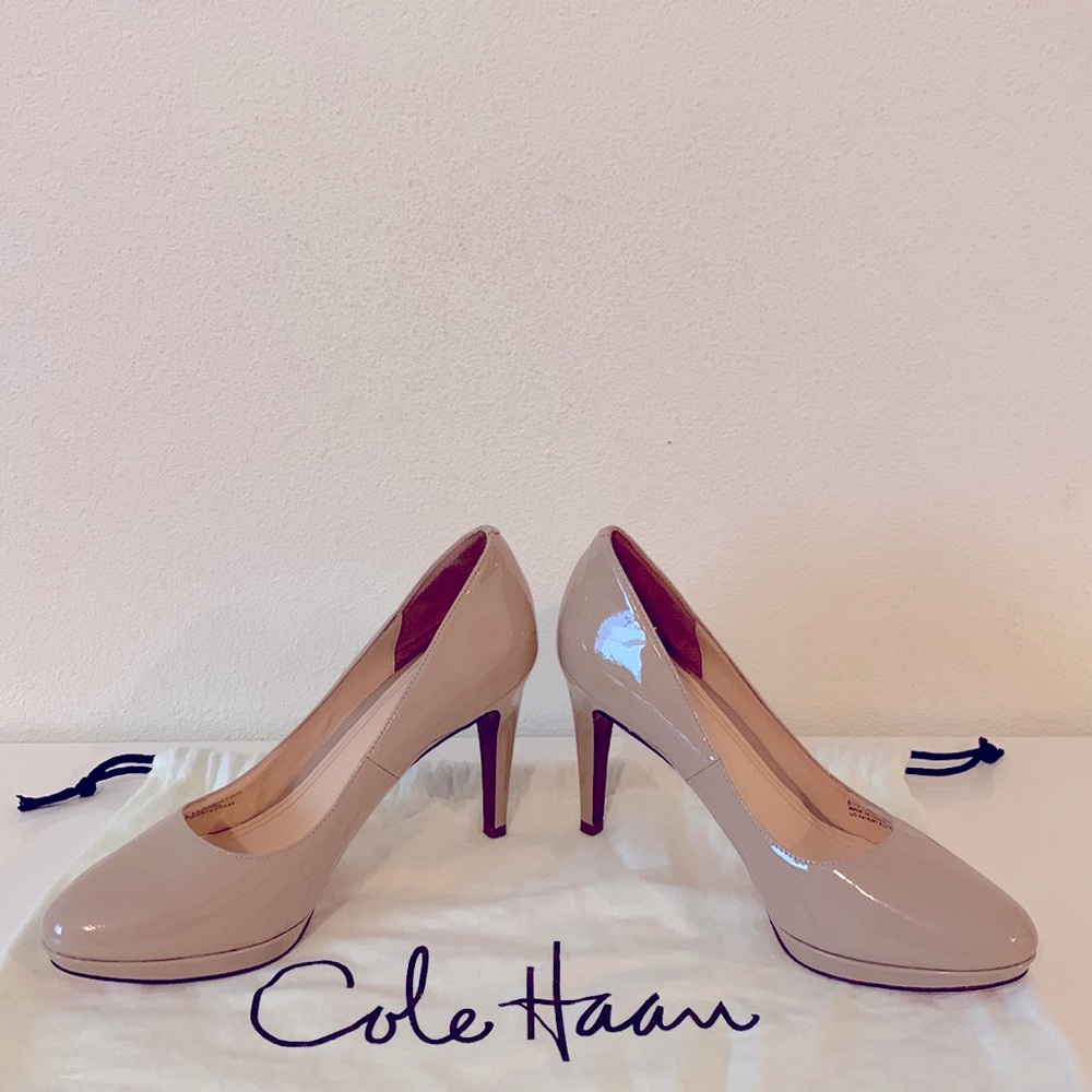Cole Haan Nude Patent Pump with Nike Air cushion